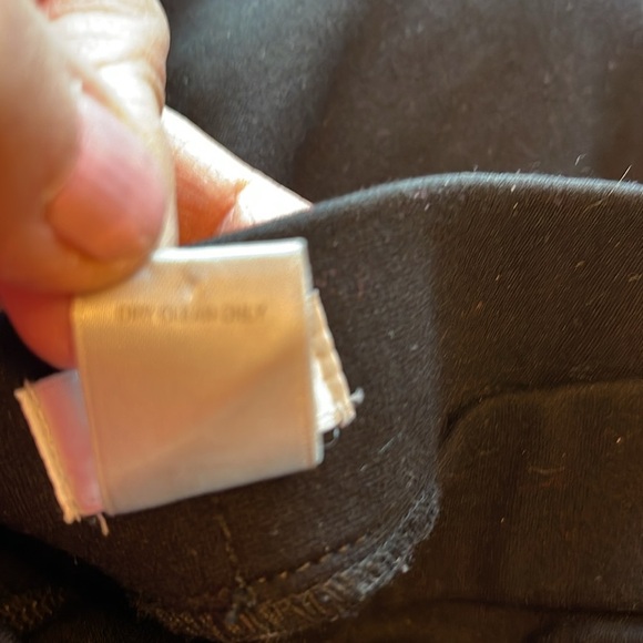 Cache Black Stretch Pants with Faux Leather side Trim Size 10 - Picture 4 of 7